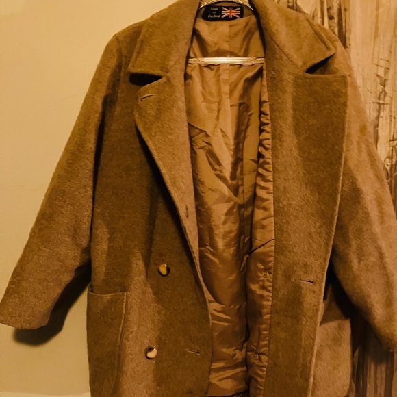 Classic Women's lama Wool in Coat double breasted super warm - Picture 4 of 9